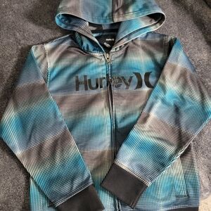 Hurley Blue and Gray Hoodie
